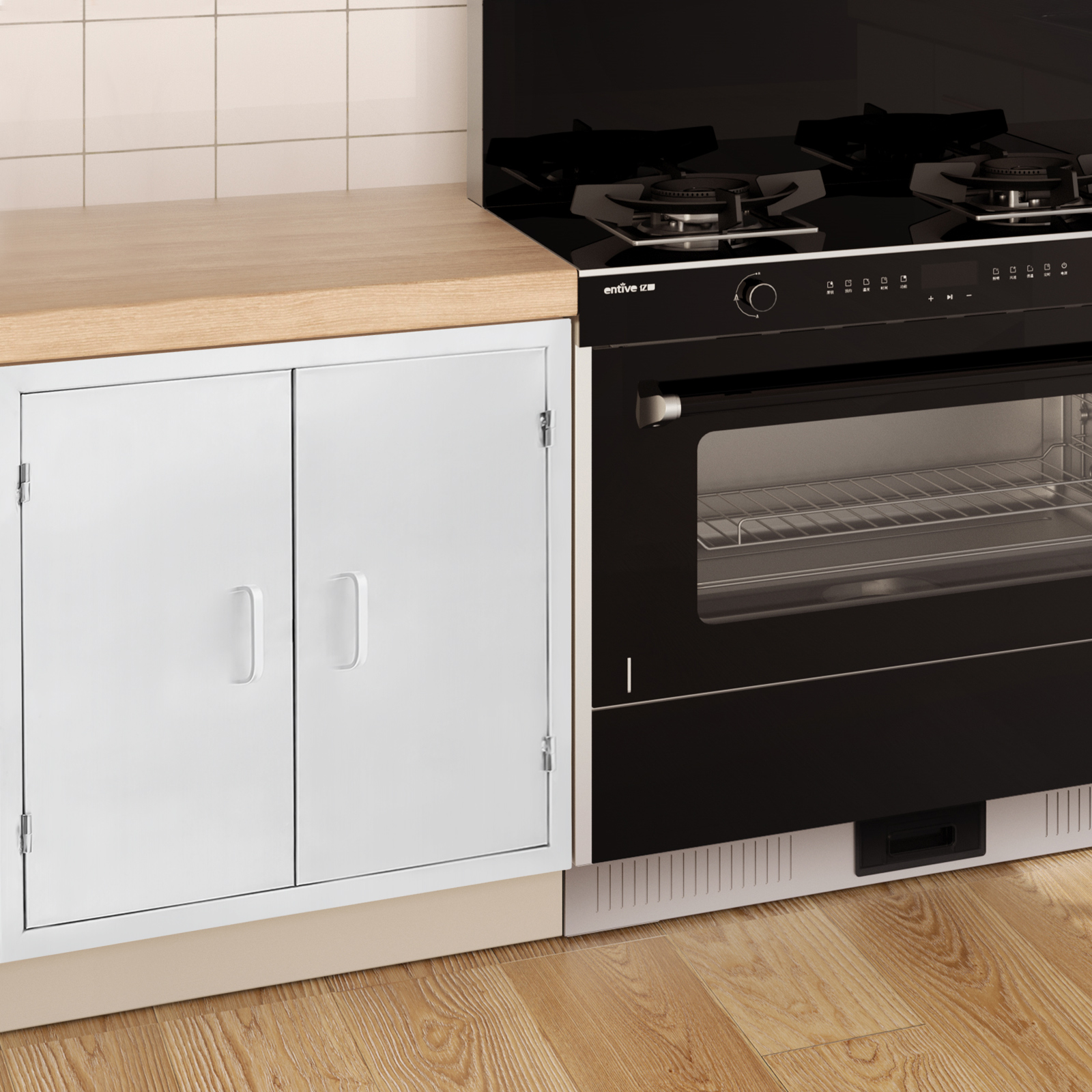 Home Improvement In - 304 Stainless Steel Kitchen Cabinet Door