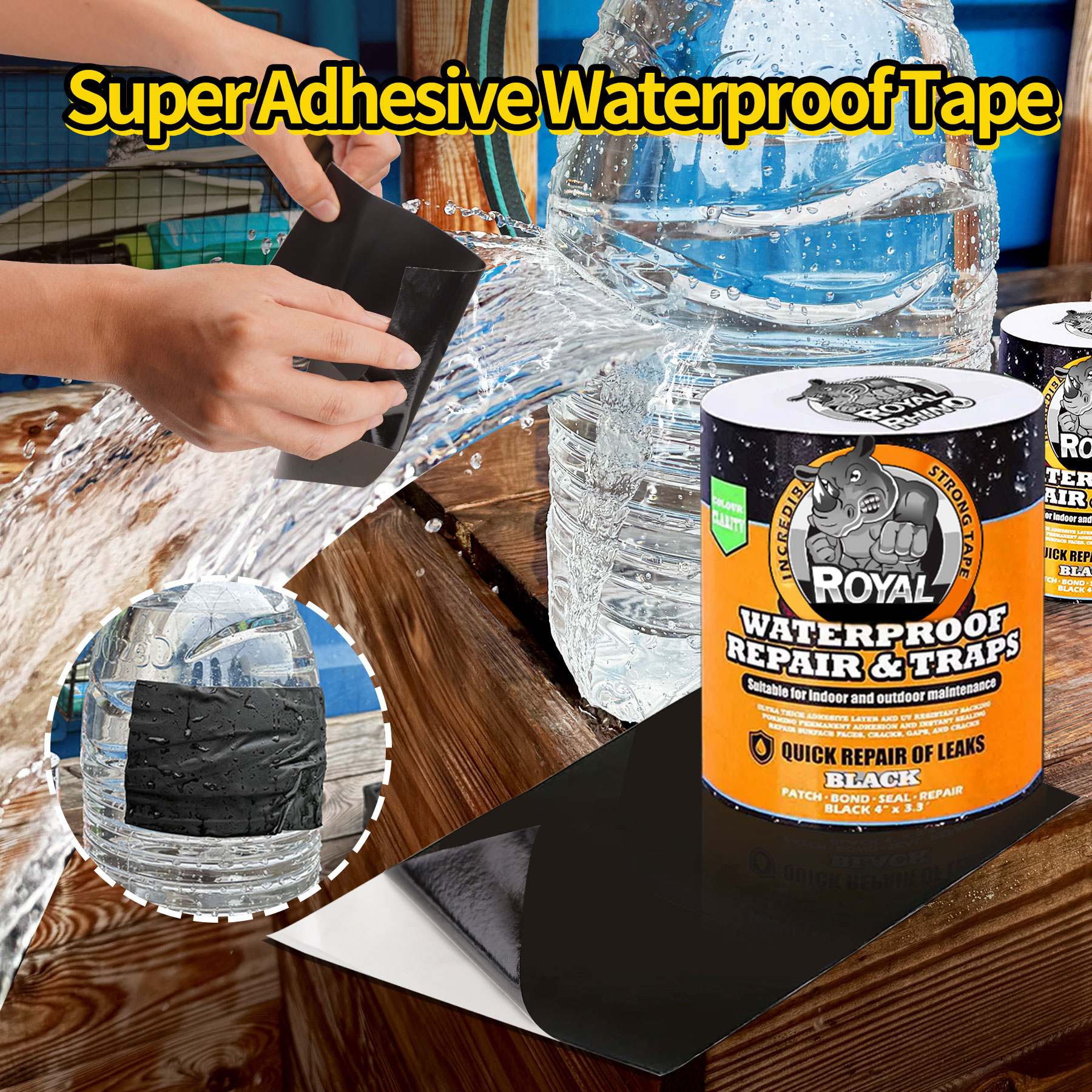 Roof Sealant Patch - Waterproof Tape for Leak Repair -