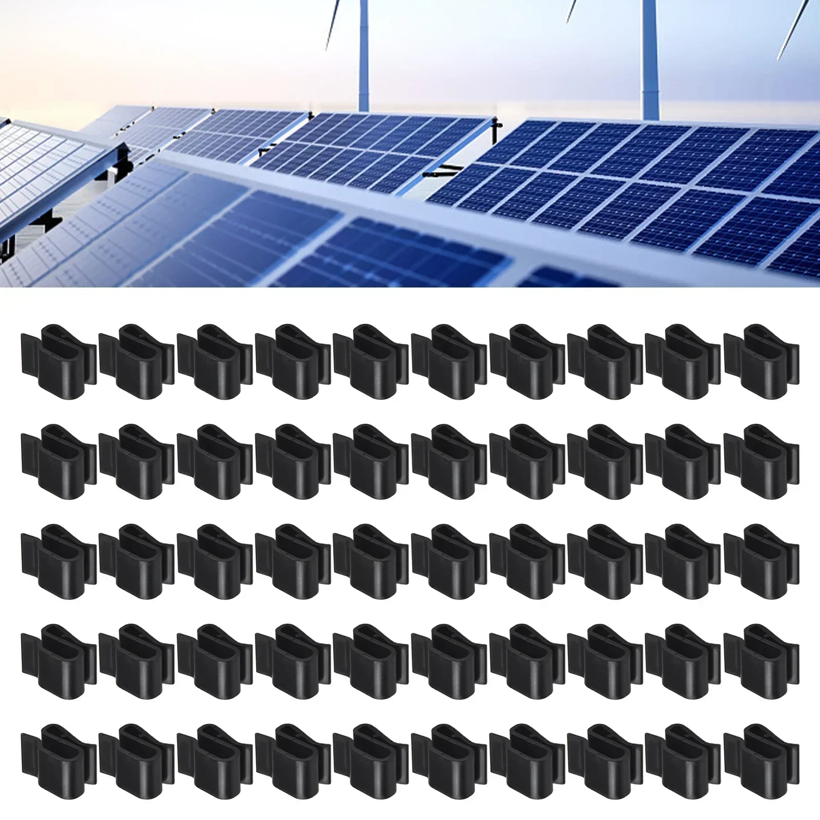 Home Improvement Trailer - 100pc Photovoltaic Solar Panel Cable Clamp