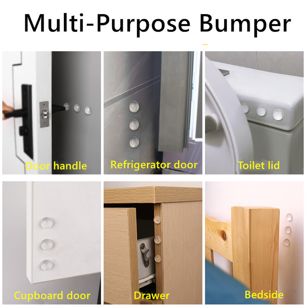 100Pcs Self Adhesive Door Stop - Door Stopper Rubber avis et prix