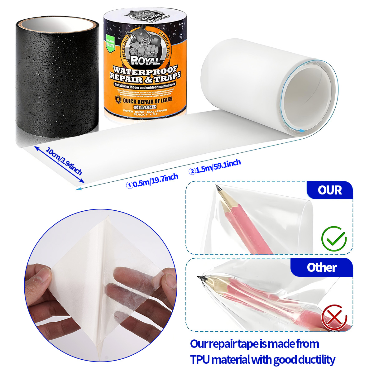 Waterproof Tape for Leak Repai - Roof Sealant Patch avis et prix