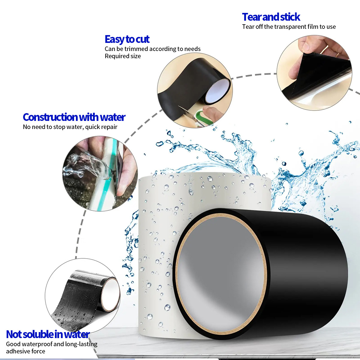 Waterproof Tape for Leak Repai - Roof Sealant Patch avis et prix
