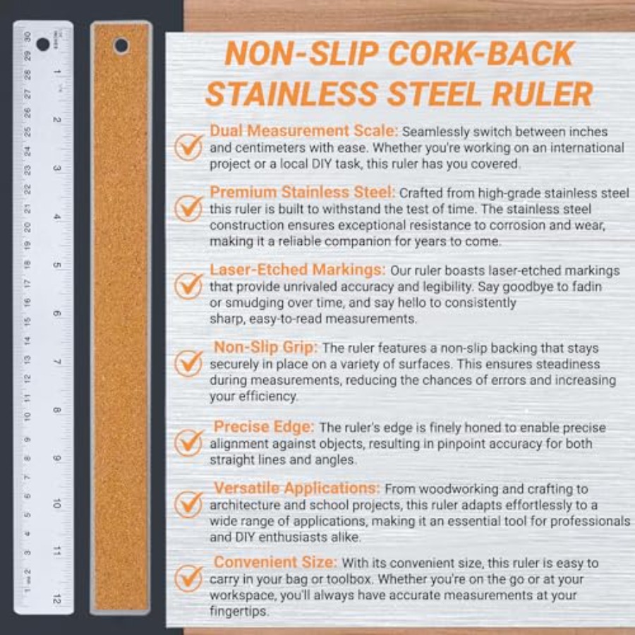 Stainless Steel Ruler with Non - Home Improvement Usa avis et prix
